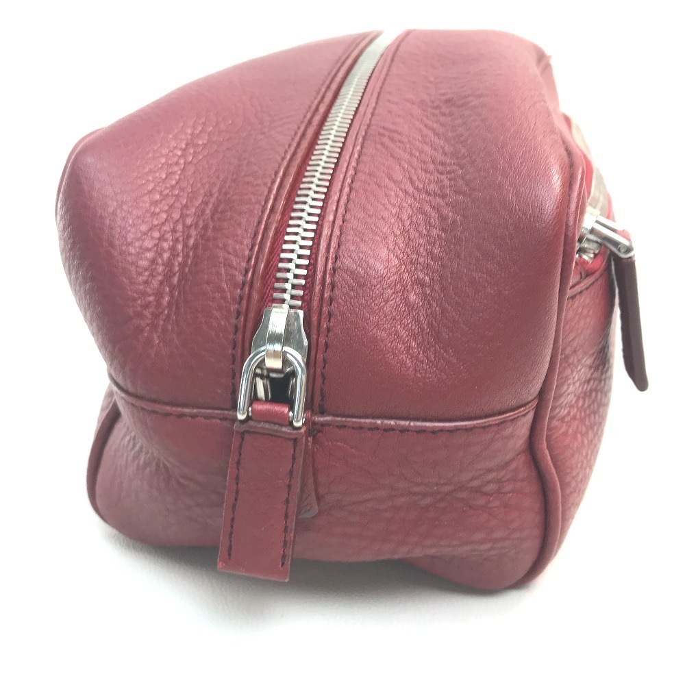 Prada Leather Pouch Red Triangle - image 2